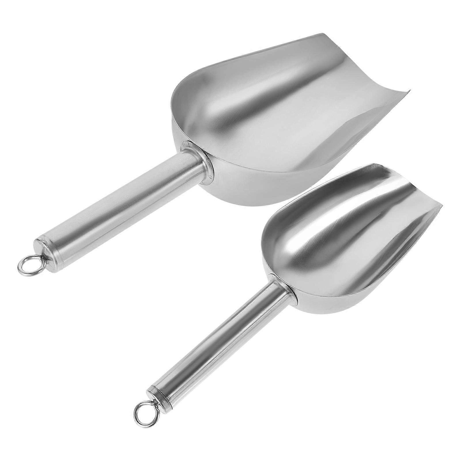 Kitchen Grain Scoop Metal Scoops For Ice Kitchen Tool Home Users 7.86X1.97X1.97in Utility Spoon 2Pcs