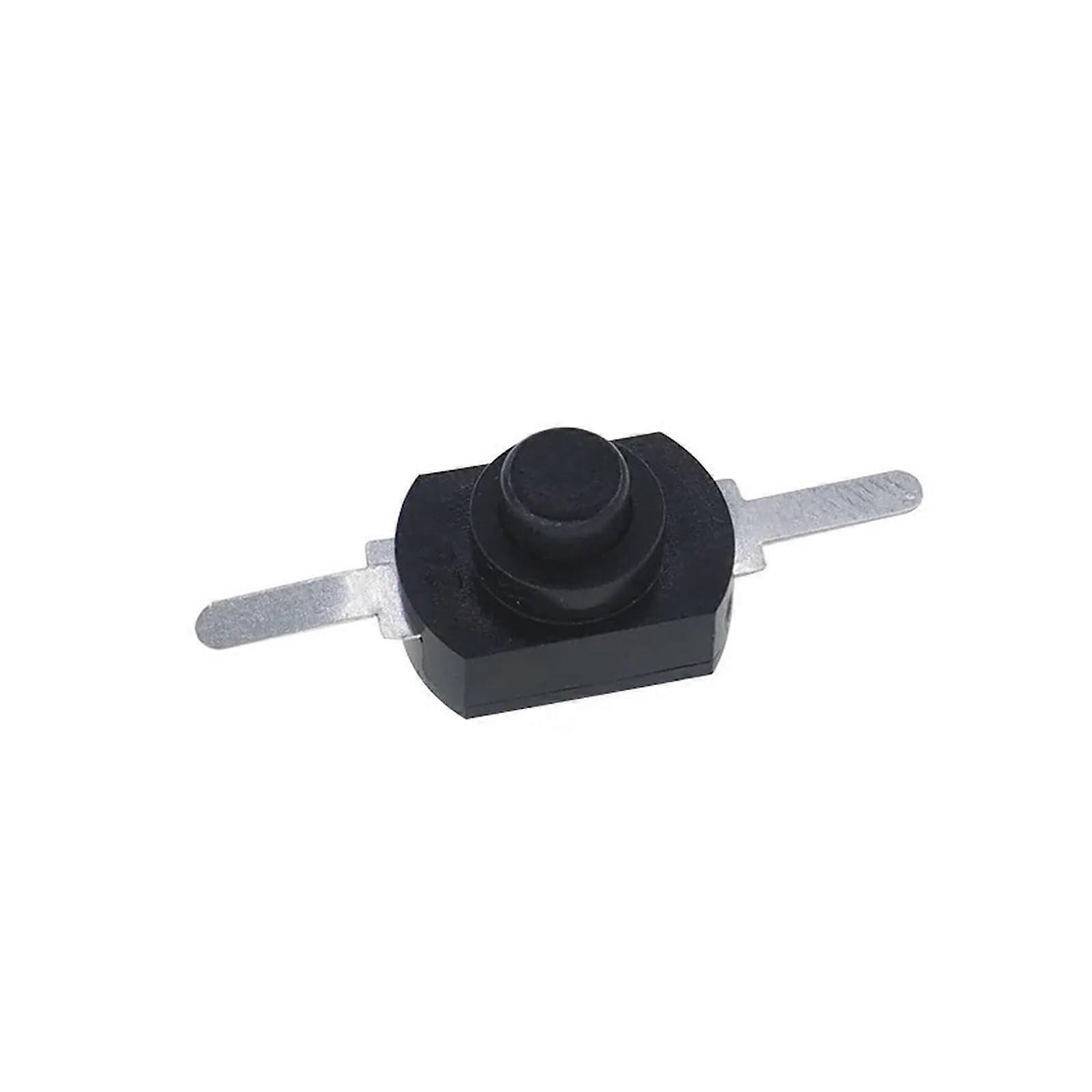 1208YD Push Button Switch 10pcs 30V 1A Lock Switch for Flashlight Torch Table Lamp Black Straight Needle