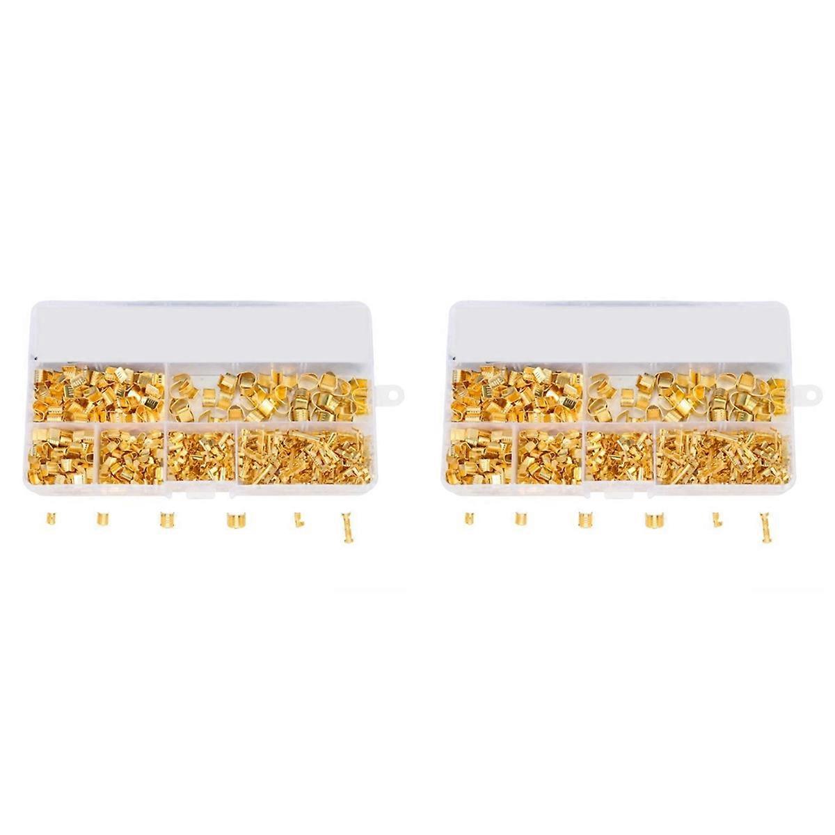 550 Pcs U Shape Copper Ring Terminals Crimp Kit