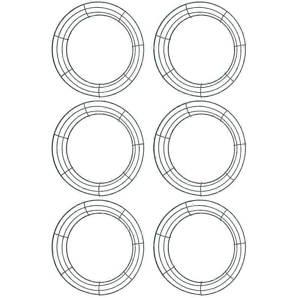 Wreath Supplies Diy Wreath Frame Round Shaped Wreath Forms For Christmas Decorations Iron Material Reusable Craft Base 6Pcs