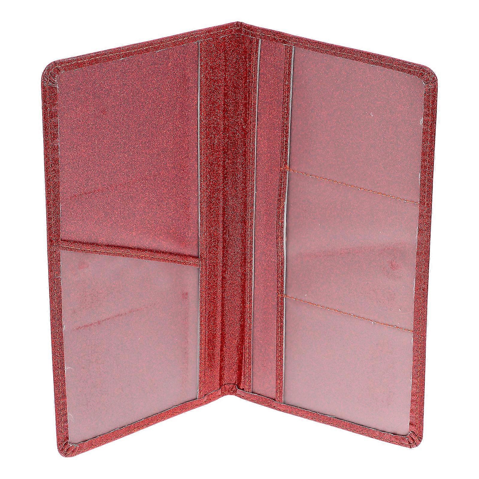 Document Protection Car Registration Certificate Holder Car Documents Rectangular Practical Design Red 26.20X24.50X0.40CM Waterproof 1Pack