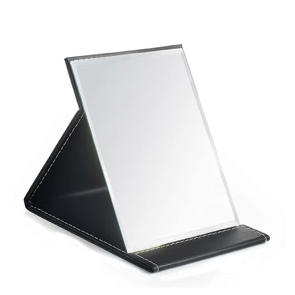Foldable Travel Mirror for Purses or Desks (Black, 25.5 x 18 cm)