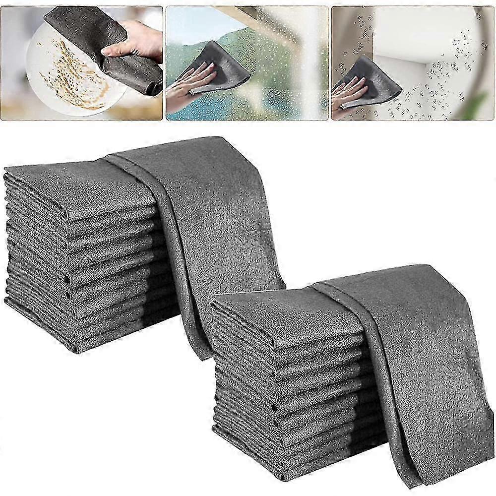 Πυκνό μαγικό πανί καθαρισμού, καθαριστικό γυαλιού μικροϊνών, επαναχρησιμοποιήσιμο 30x30cm-10Pcs