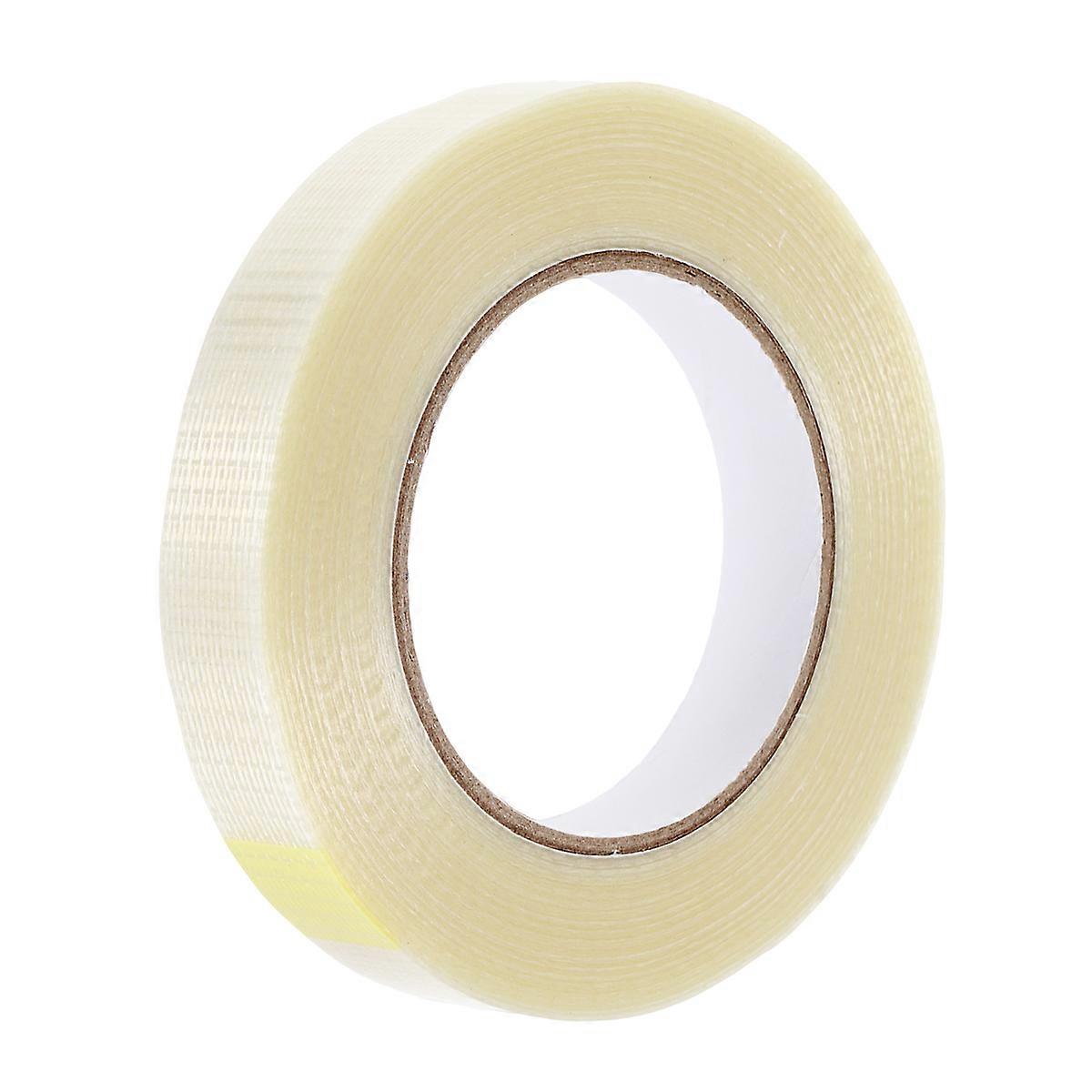 شريط ألياف التصاق قوي مقاومة الرطوبة مقاومة التآكل ختم التعبئة والتغليف الشريط للتجميع تحديد أصفر فاتح 20 مم × 50 م 1 قطعة