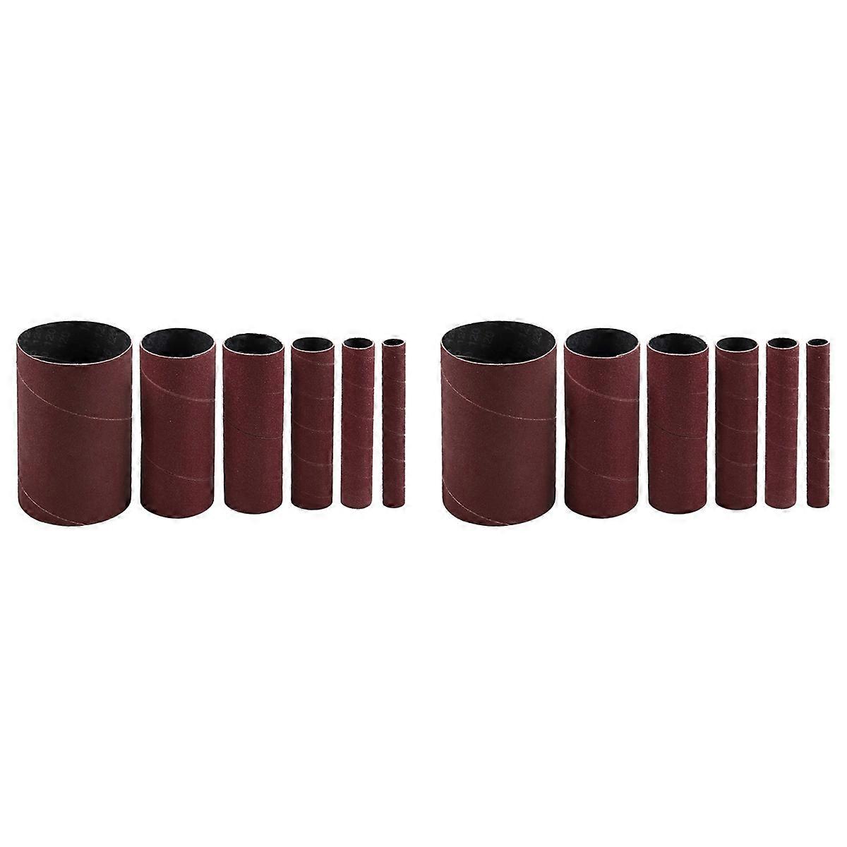 12 Pack Sanding Sleeves for Spindle Sander, 120 Grit, Aluminum Oxide Sandpaper Power Sanding Sleeves