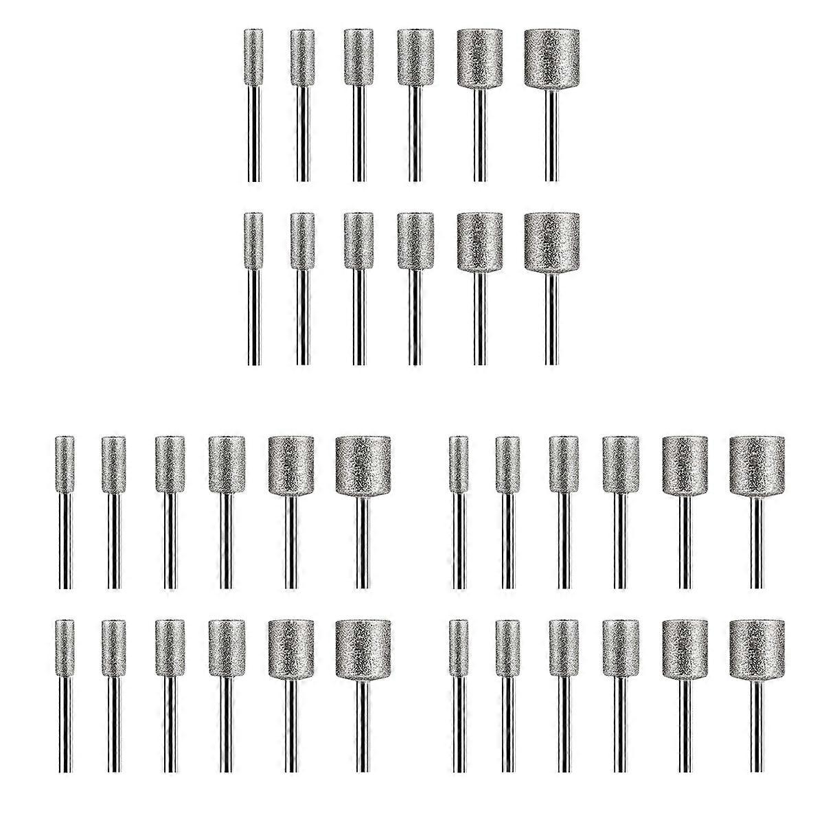 12PCS Diamond Burr Bits for Stone Rocks Ceramics Rotary Tools