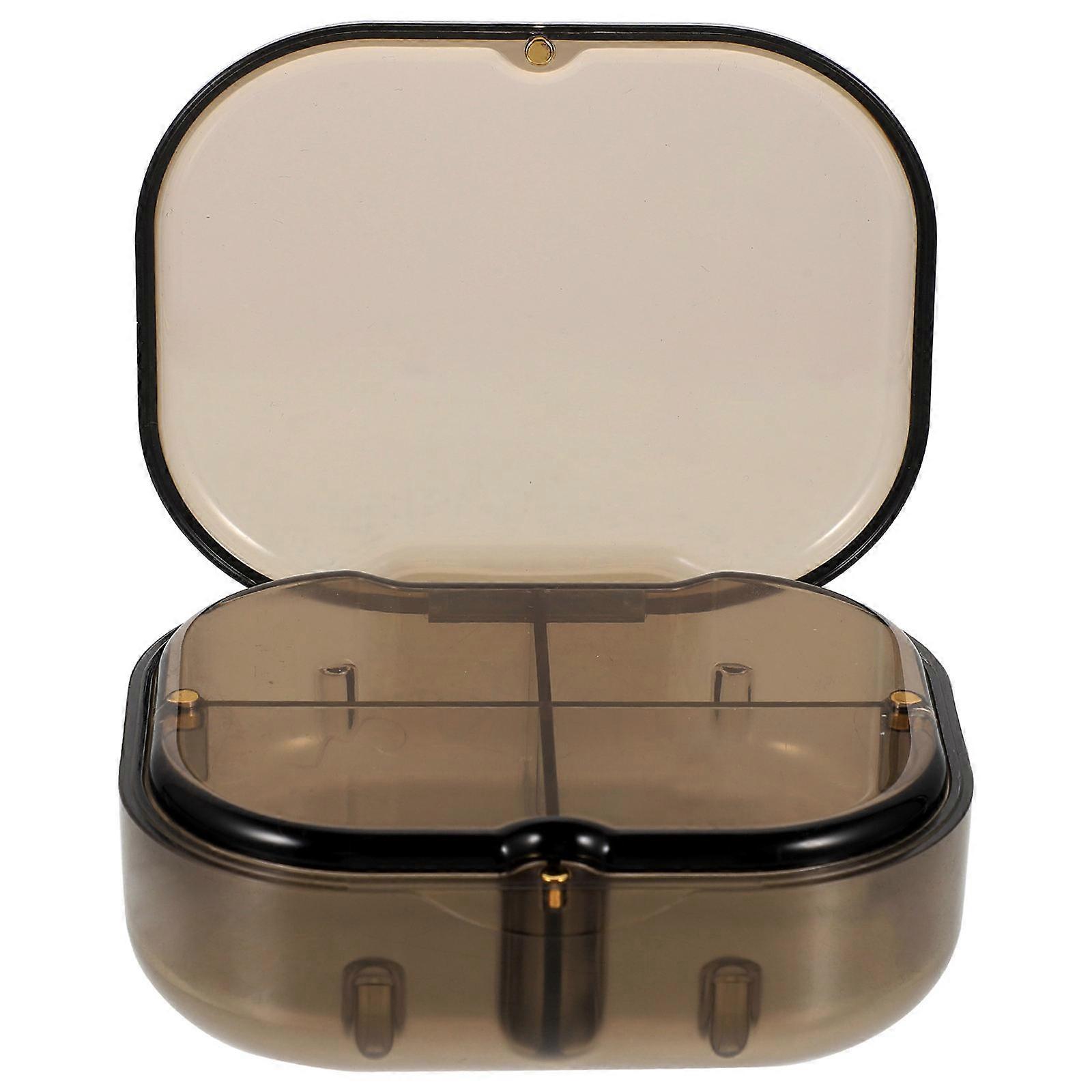 Desktop Storage Box Medical Tablet Case Home Use 8.5X6.5X3CM ABS Dust-Proof 1Pack