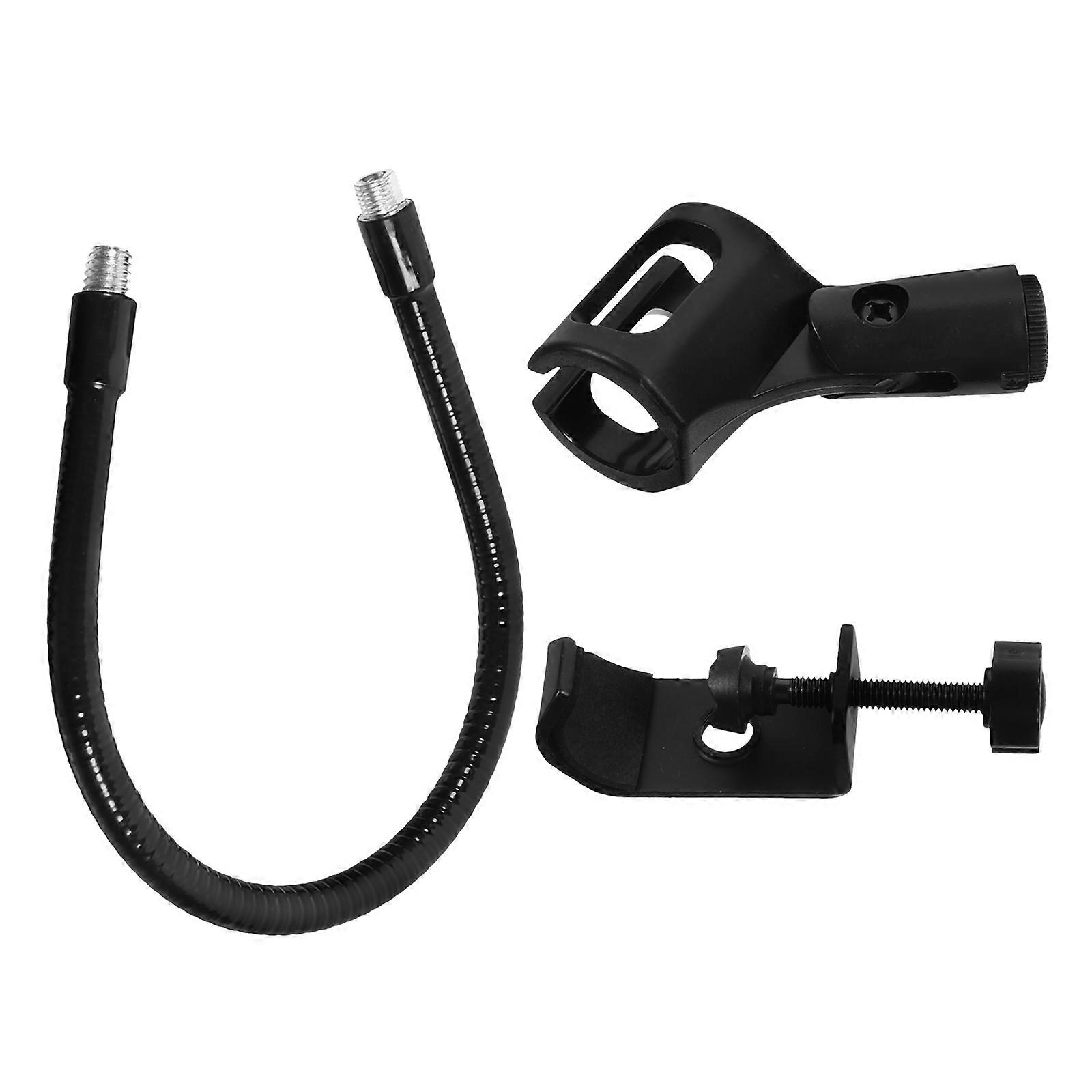 Microphone Stands Universal Flexible Tube Rack Adjustable Direction Mic Holder for Stand Black 45.00X5.00X3.80CM Simple and Concise 1Set