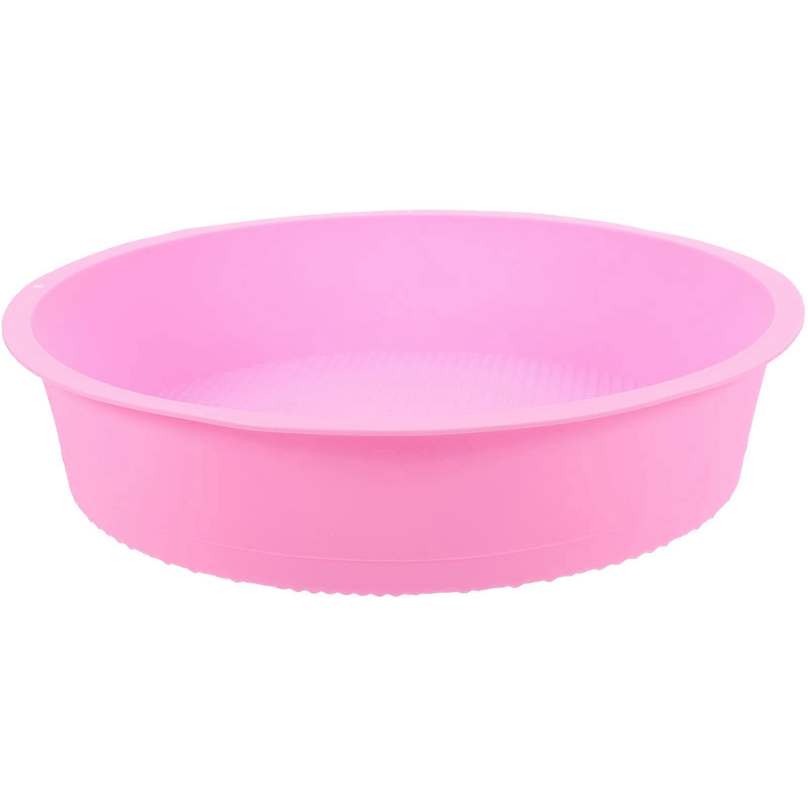 Silicone Baking Dish Round Cake Pan Kitchen Bakeware 25X25X5.5CM Oven Piece