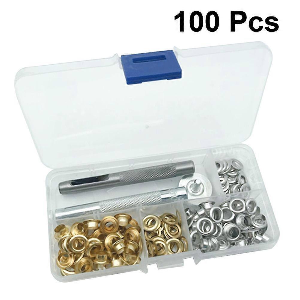 Eyelet Button Shoes Clothes Canvas Tarps Tents Awnings 6mm Circular Shape 100Pcs