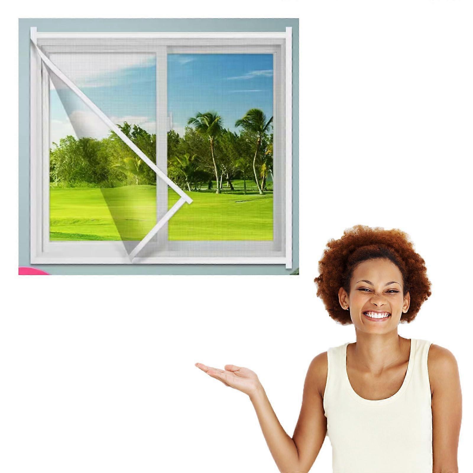 Fly Screen Nets for Windows, Mosquito Net, Insect Protection with SelfAdhesive Tapes, 125x200cm
