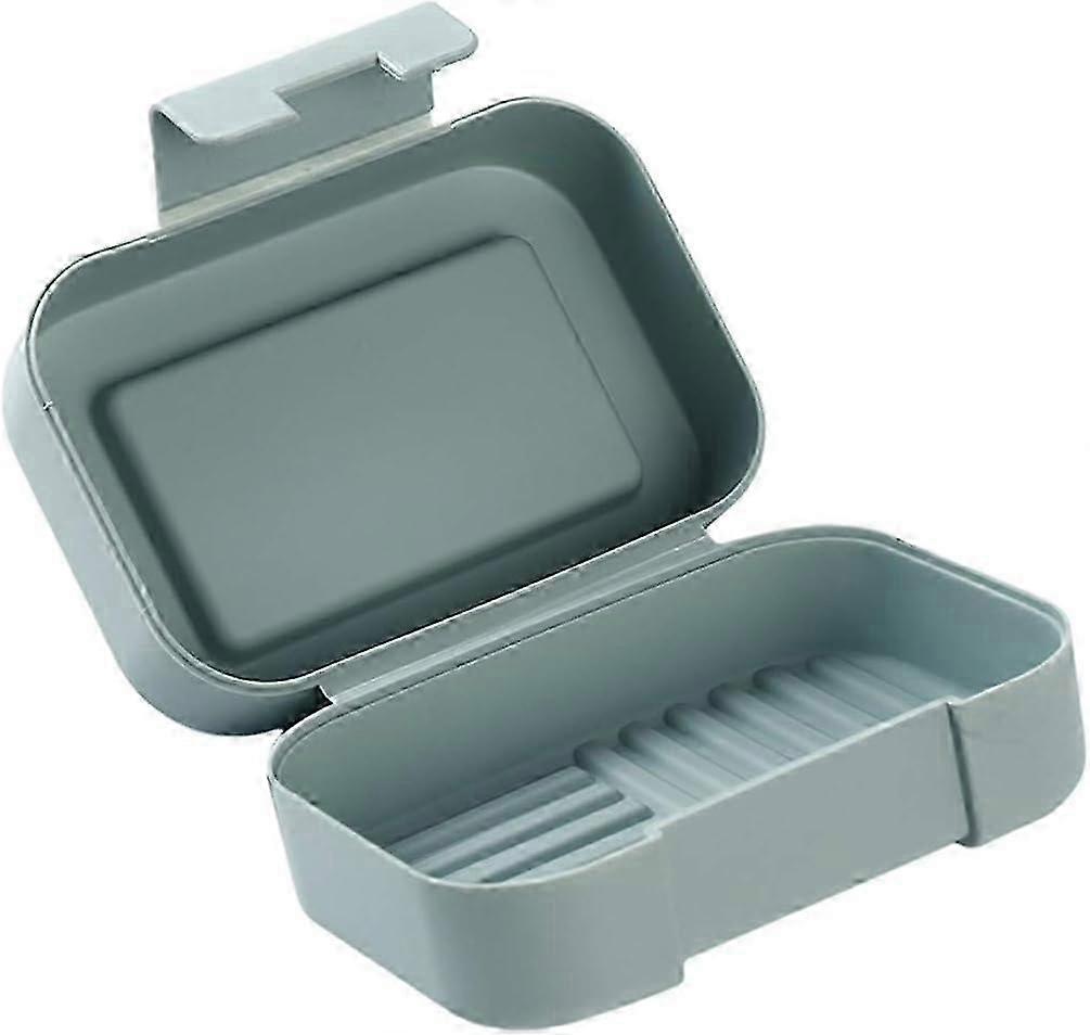 Bathroom Shower Soap Box Holder Container (Blue)
