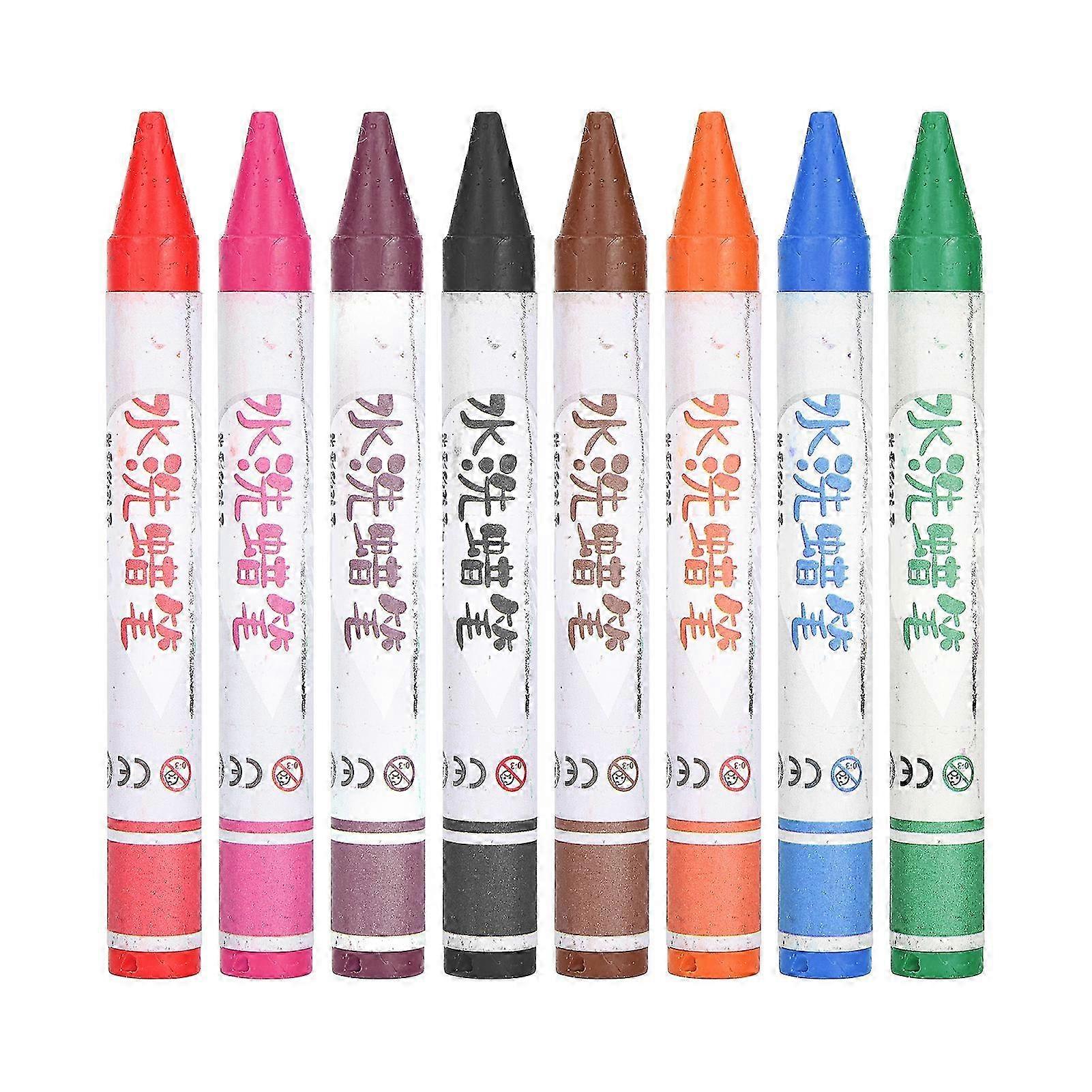 Washable Crayons Colorful Water-Soluble Painting and Drawing Tools for Kids (8 Colors)