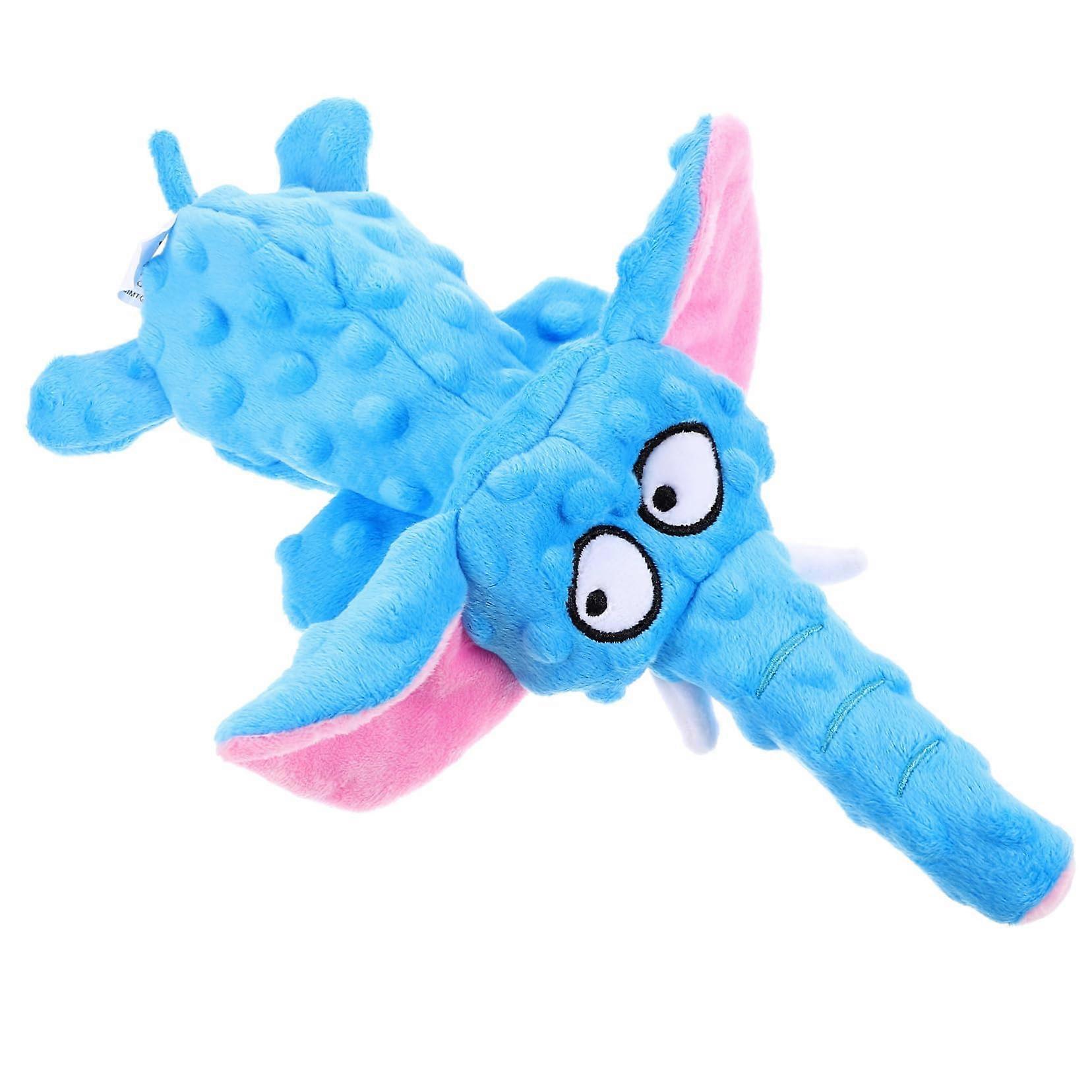 Plush Elephant Interactive Squeaky Toy with Crinkle Paper for Small Puppies, Soft Fabric, Cartoon Design