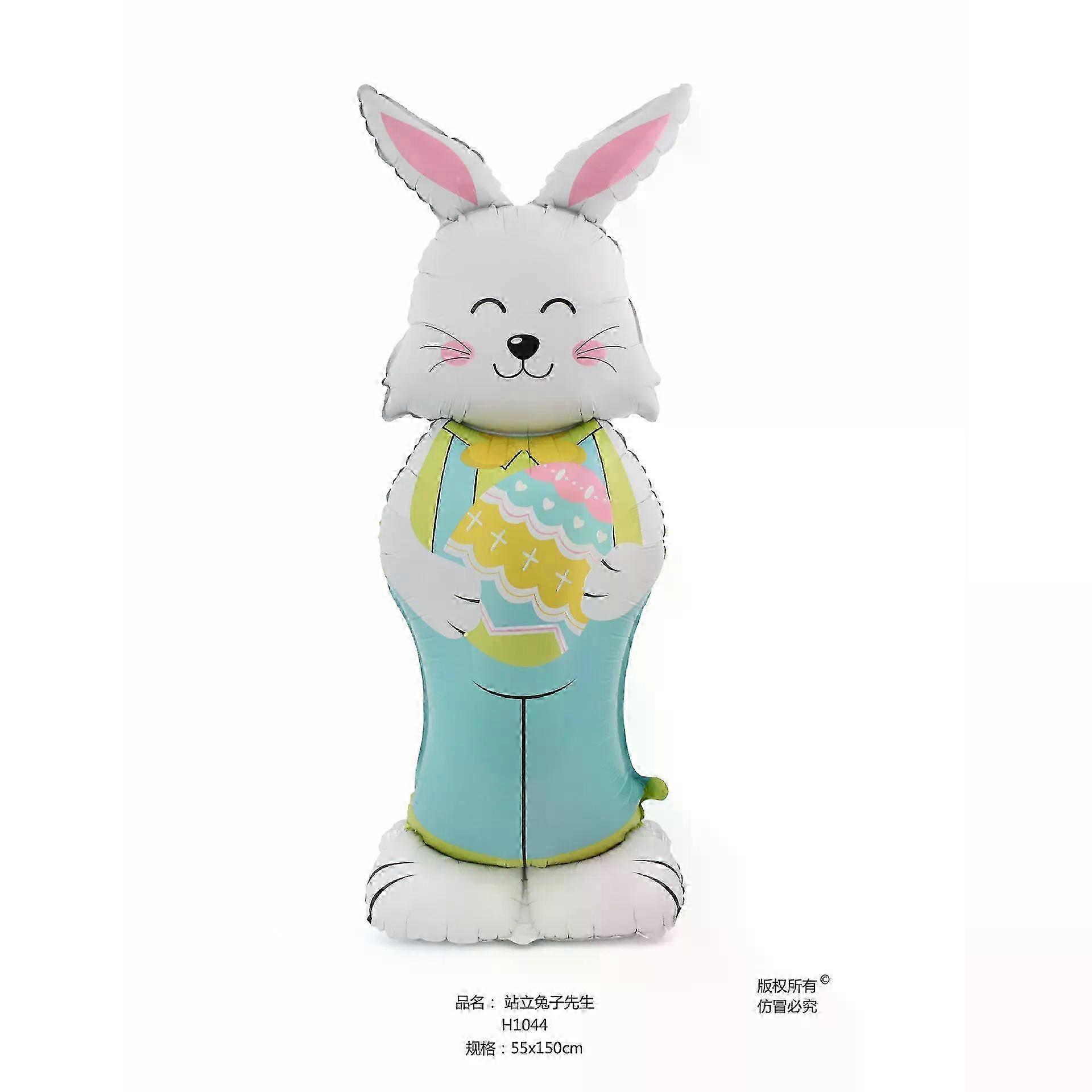 Elegant Easter Bunny Napkins with Easter Eggs - Disposable Paper Dinner Napkins for Spring Party Decorations
