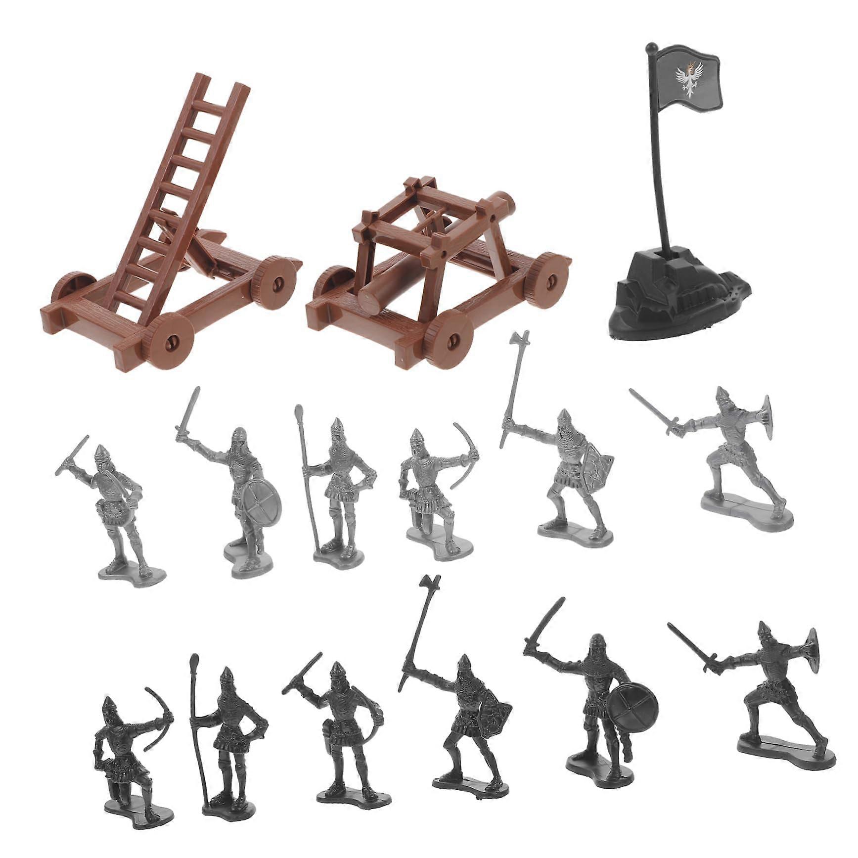 1 Set Soldier Figures Realistic Figures for Medieval Scenes Decorations MultiPart Model for Sand Tables and Shelves 19.50X19.50X6.50CM