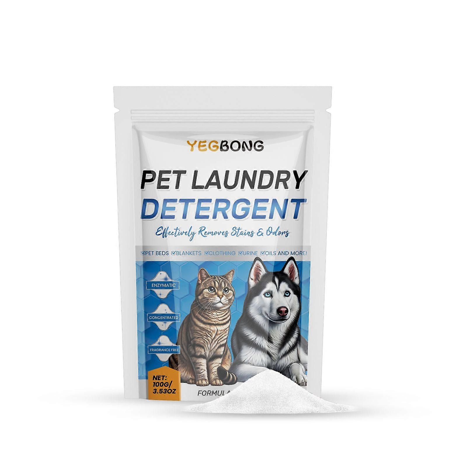 Deep Clean Pet Wash Powder - Αφαίρεση Οσμών &; Λεκέδων για Κρεβάτια, Ρούχα &; Πετσέτες, Οικολογικό 100g