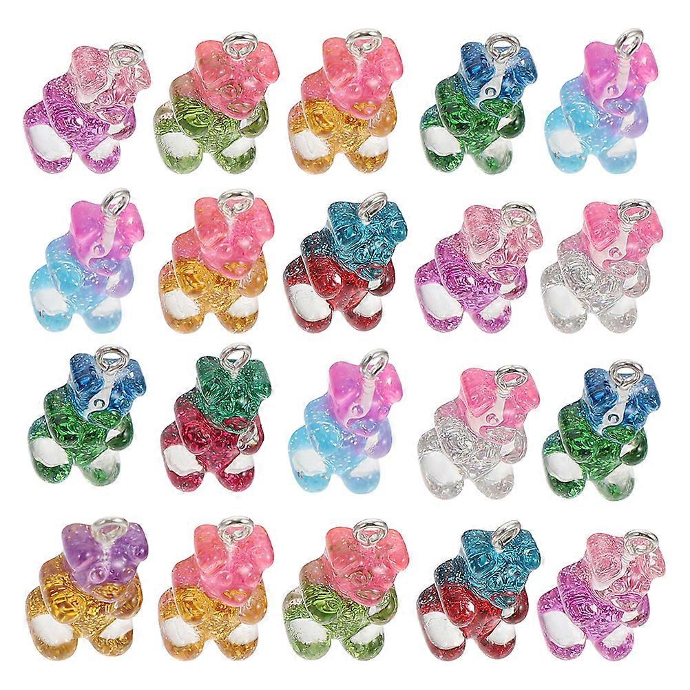Cute Charm Pendants Resin Bear Charms Diy Projects present Giving Diy Enthusiasts Family Friends 2X1cm 30Set