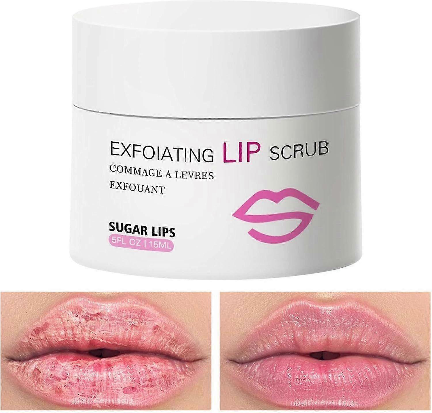 リップスクラブ - シュガー リップ スクラブ エクスフォリエーター - ナリッシング リップ ケア - モイスチャライジング リップ マスク - ドライ チャード リップ用リップ クリーム - リップ スリーピング マスク アンチクラック P