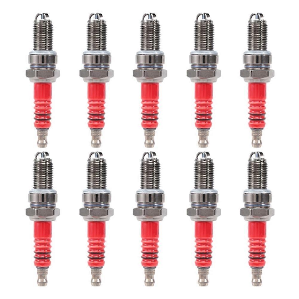 10 Pcs 3-Electrode Spark Plug D8TC for 125Cc 150Cc 200Cc 250Cc Motorcycle Scooter ATV Quads