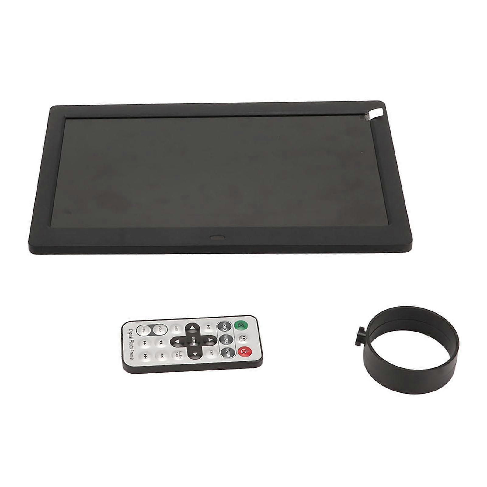 Digital Photo Frame 10in LCD Screen HD Support Video Clock Calendar with Remote Control 100‑240V EU Plug 