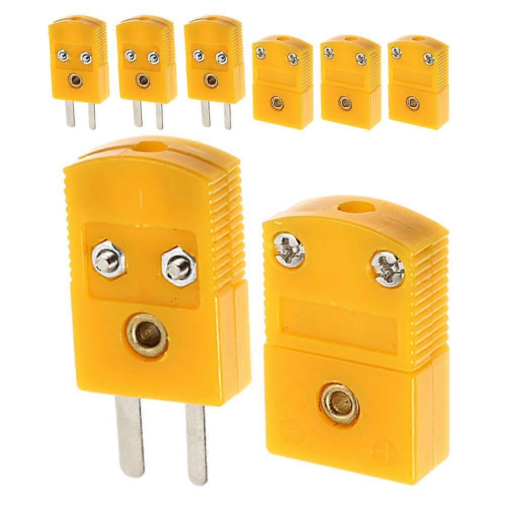 Thermocouple Connector Set 4 Sets Male Female Adapter Secure Connection Industrial Applications ABS Material