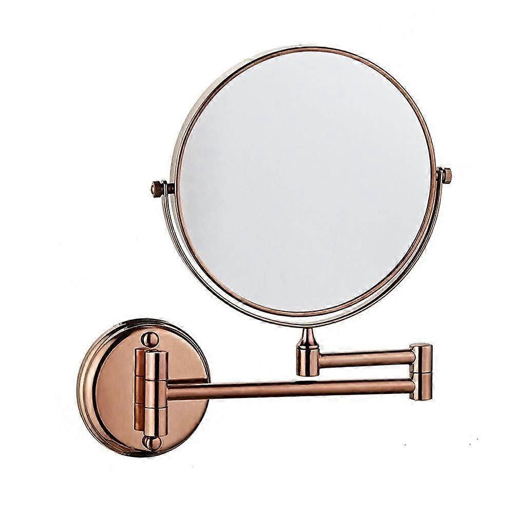 8-Inch Double-Sided Rotatable Wall Mirror, Extendable Folding Bathroom Makeup Shaving Cosmetic Mirror