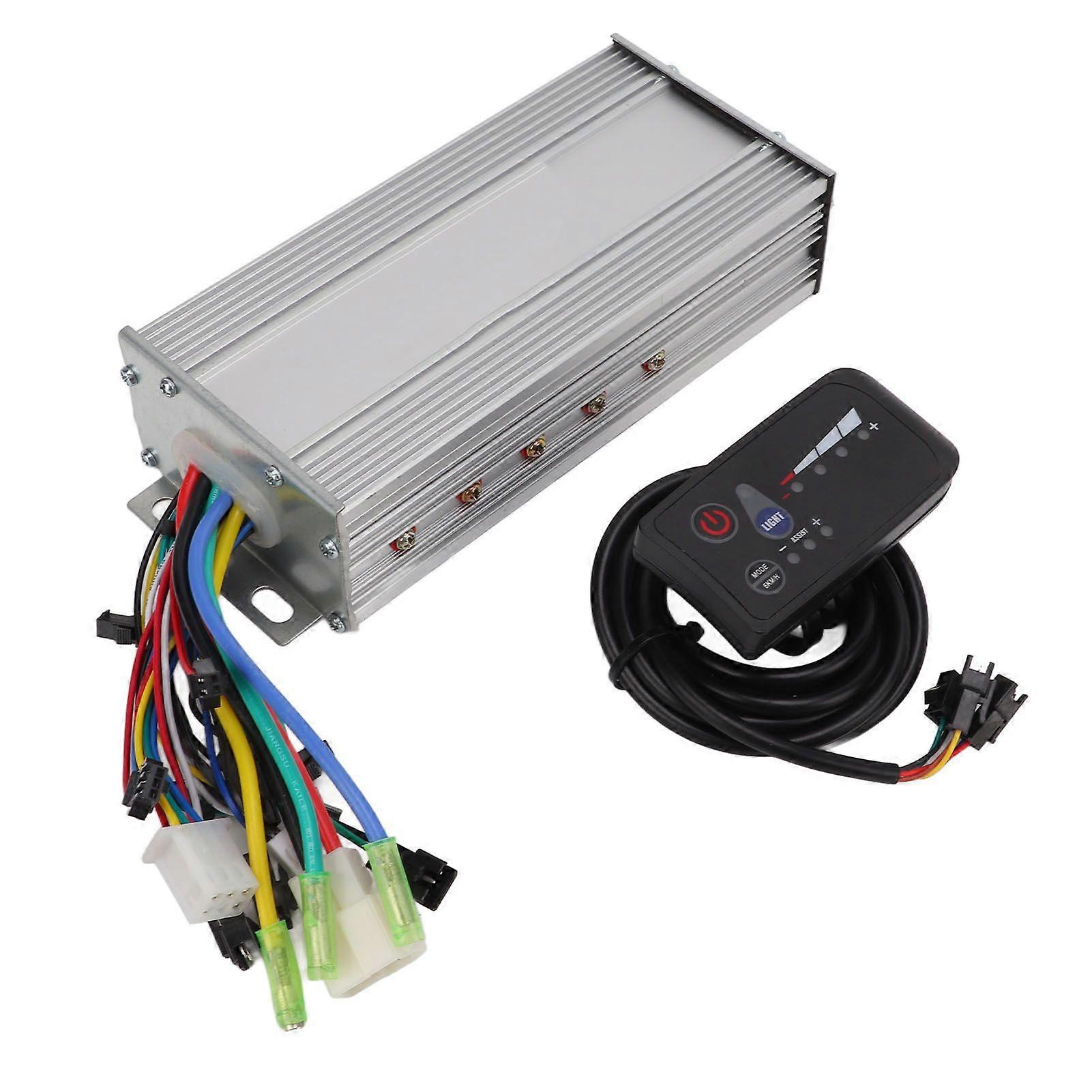 48V 1000W Motor Borstlös Controller Kit 9 Tube Dual Mode Controller med LED-displaymätare för elektrisk cykelYMQX)