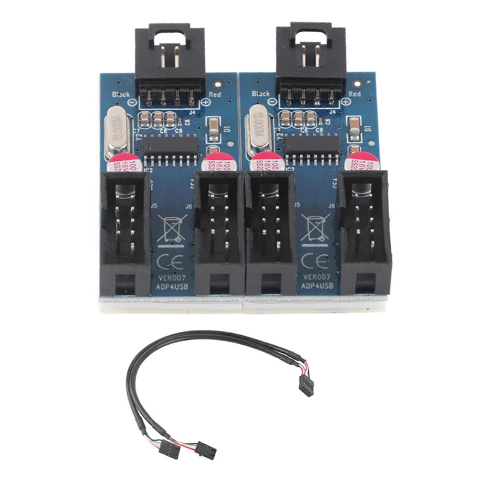 9Pin 1 to 4 Splitter USB Motherboard 2.0 Distributor Extension Module Computer Accessories