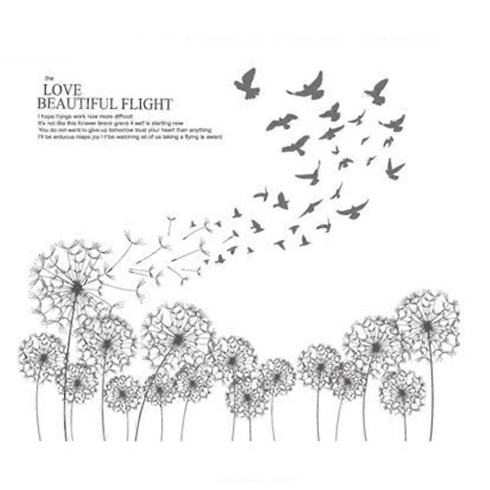 Dandelion Vintave Wallpaper Wall Sticker Removable