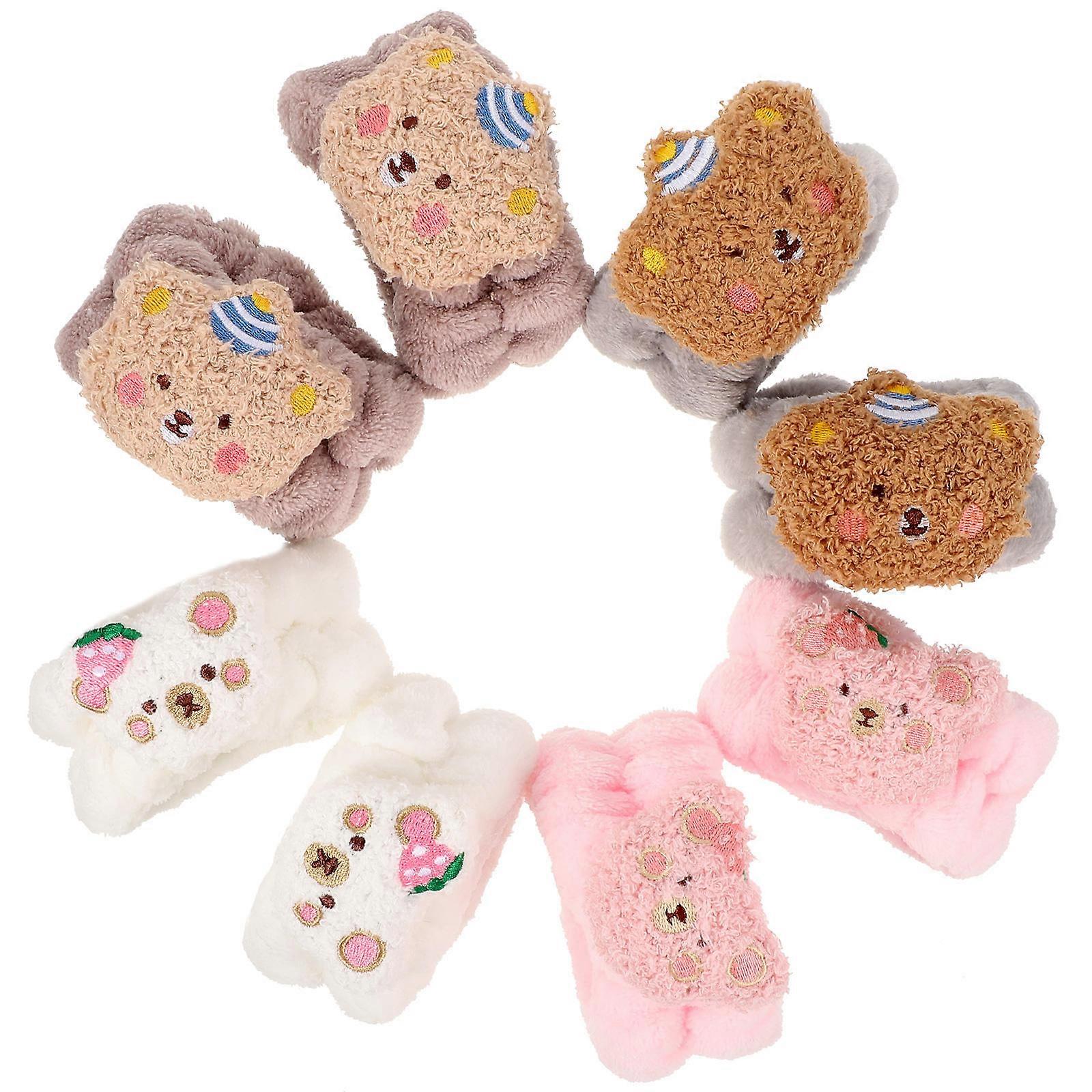 Face Wrist Washing Band Comfortable Wrist Bands for Girls Pink with Capillary Pattern 1Set