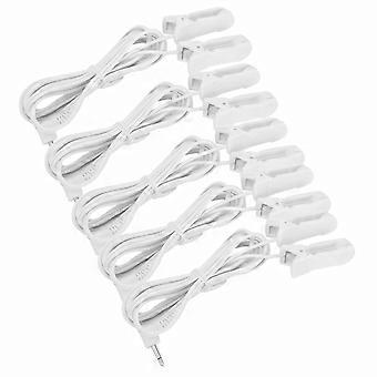 5stk 2.5 mm øreclips elektrodetråd tilslutningskabel til digital TENS massagemaskine