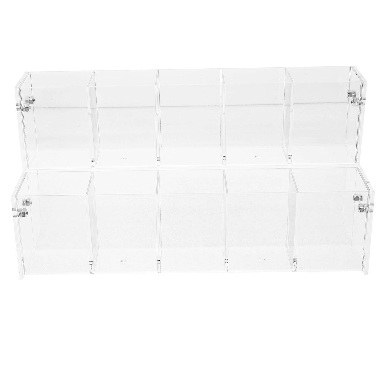 Acryl-Stift-Display-Ständer Transparente Speicherkapazität Marker für den persönlichen Gebrauch 10,30 x 2,75 x 1,77 Zoll 2er-Pack