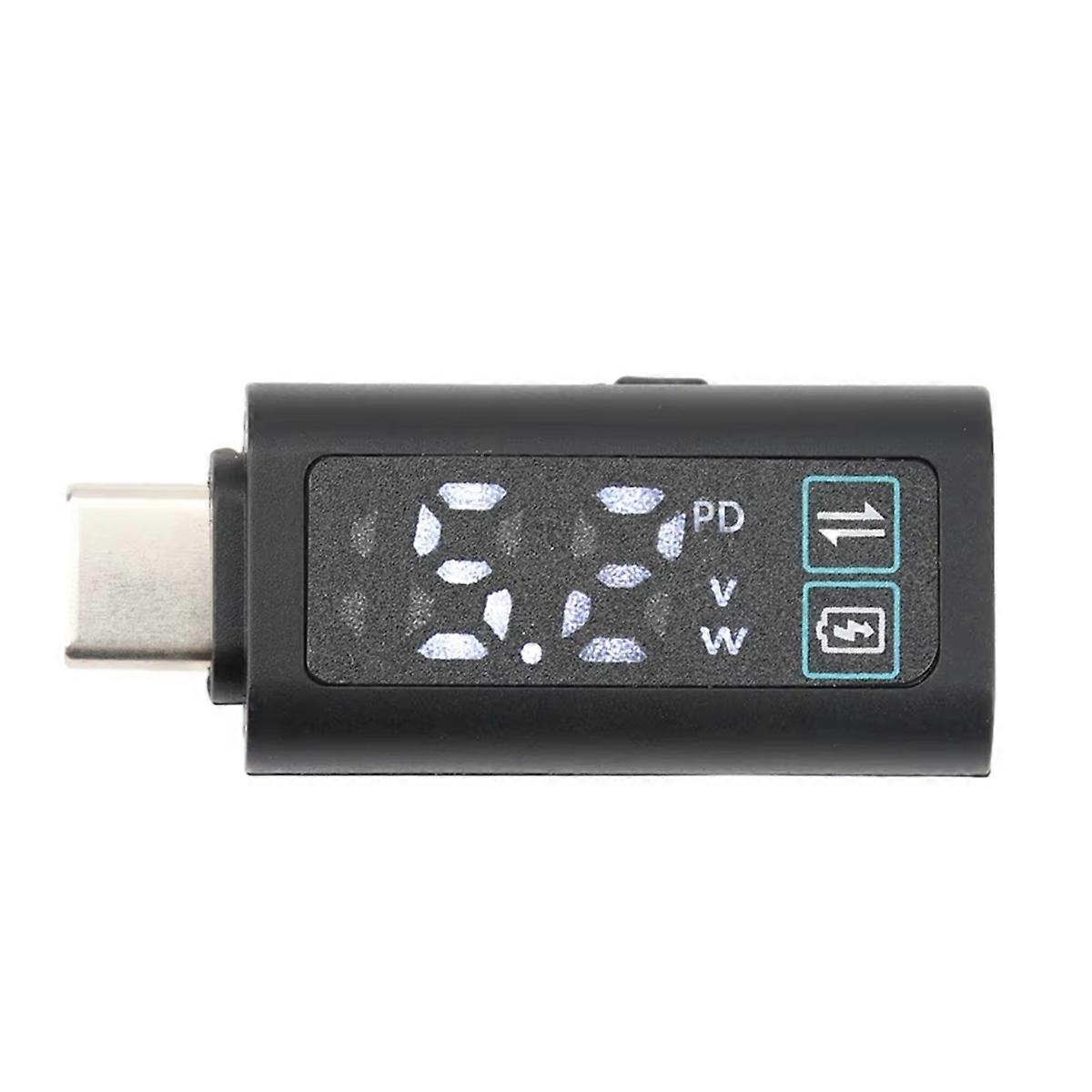 Type-C Digital Voltmeter DC 5-24V Voltage Meter HD Display PD100W Fast Charging Adapter Power Tester