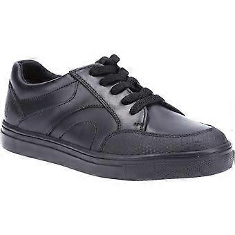 Hush Puppies Shawn Junior Leather Boy's Black Lace-Up Shoes