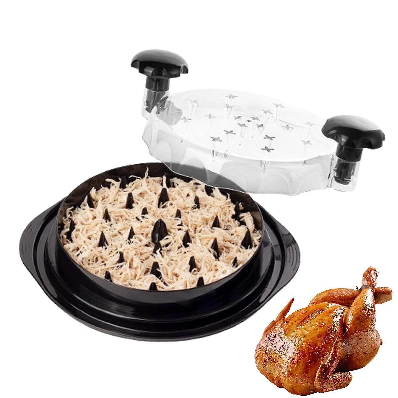 Chicken Shredder Eiflayn 2-Piece Chicken Breast Chopper With Handles Non-Slip Base Black MsTeco Meat Chopper