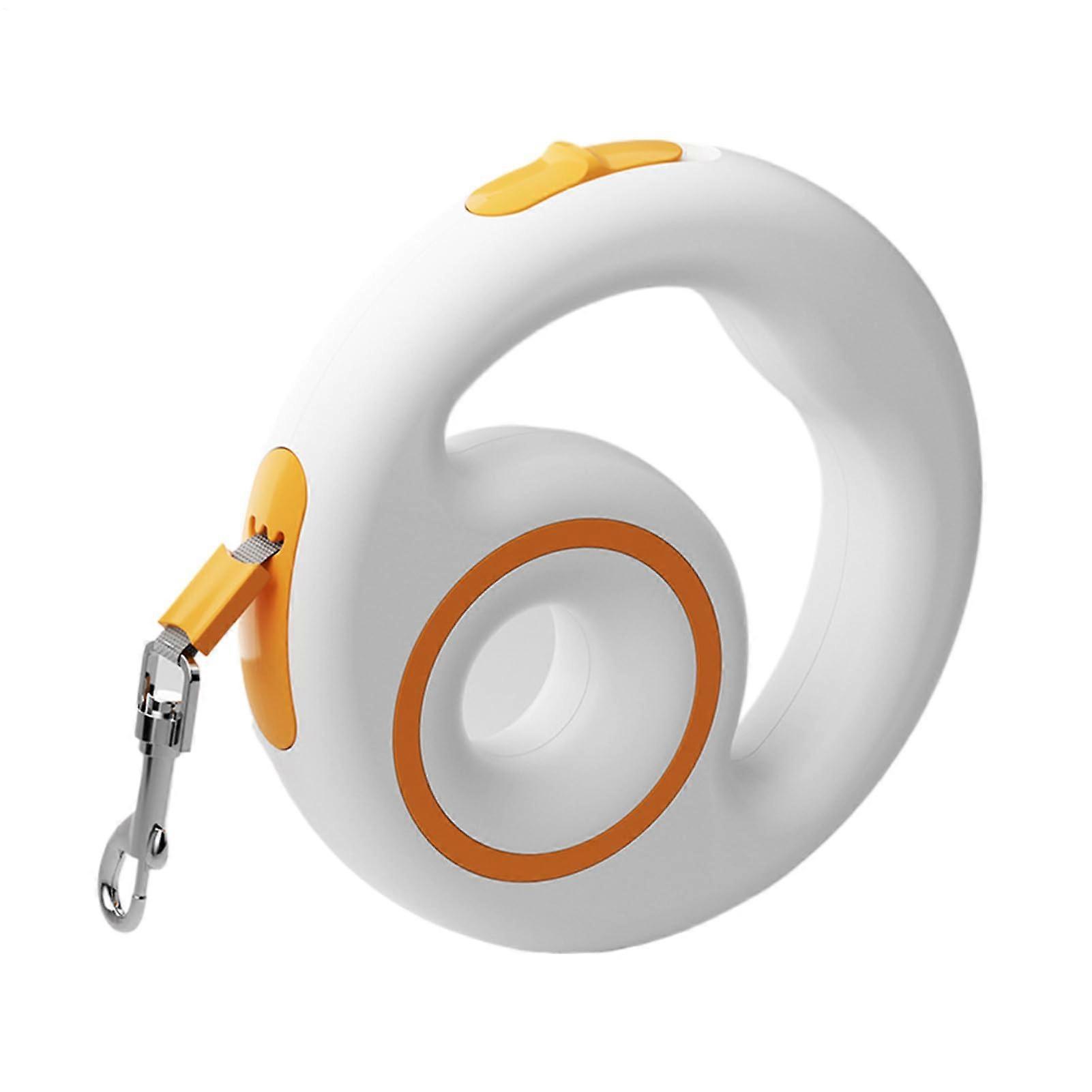 Retractable Dog Leash Ergonomic Non-Slip Handle Durable Shock-Absorbing For Walking And Hiking Orange For Dogs And Cats