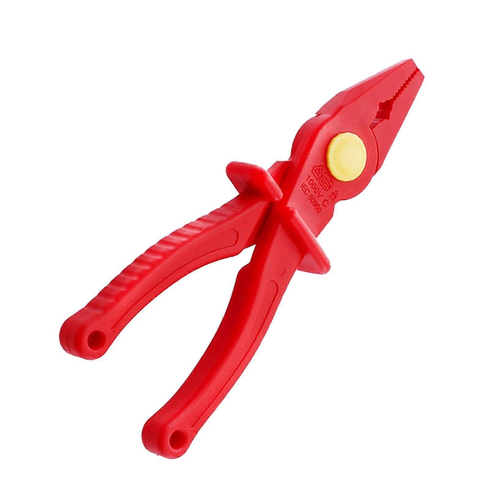 Insulated Pliers - 1000V Multipurpose Combination Pliers with Anti-Slip Handle and Anti-Magnetic Needle Nose for Electricians