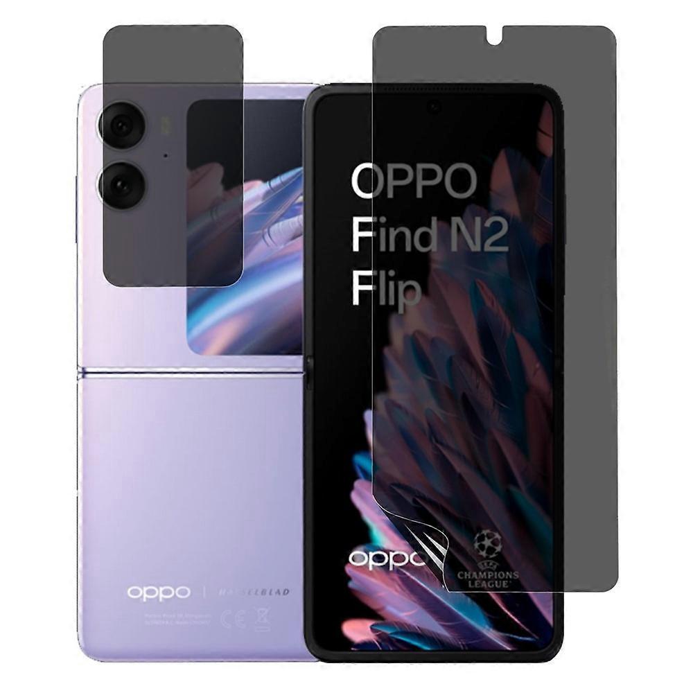 Oppoの場合、N2フリップ5GアンチスパイスクリーンプロテクターPETマットフロントおよびバックスクリーンフィルムを見つけます