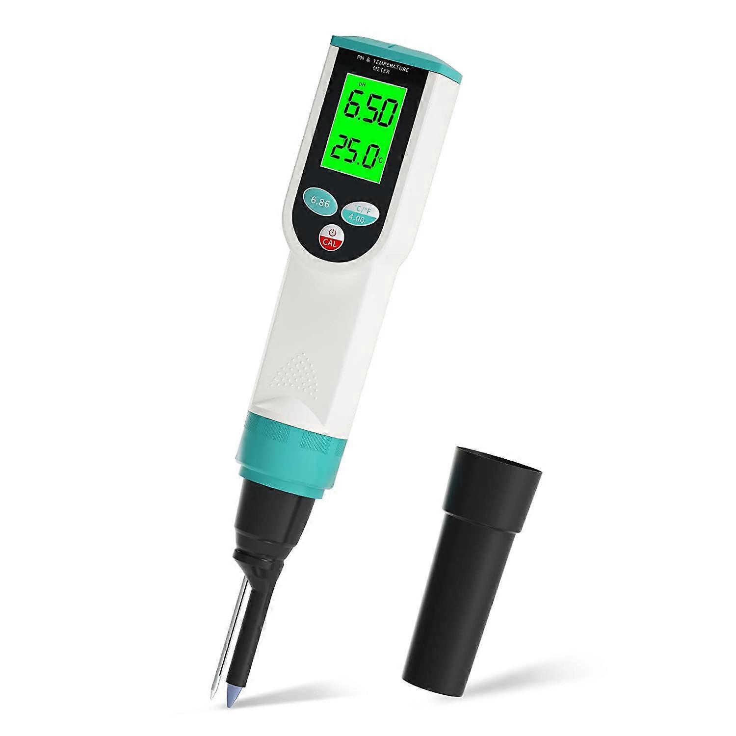 PH Meter With ATC, Food pH Tester, High-Precision pH and Temperature Probe