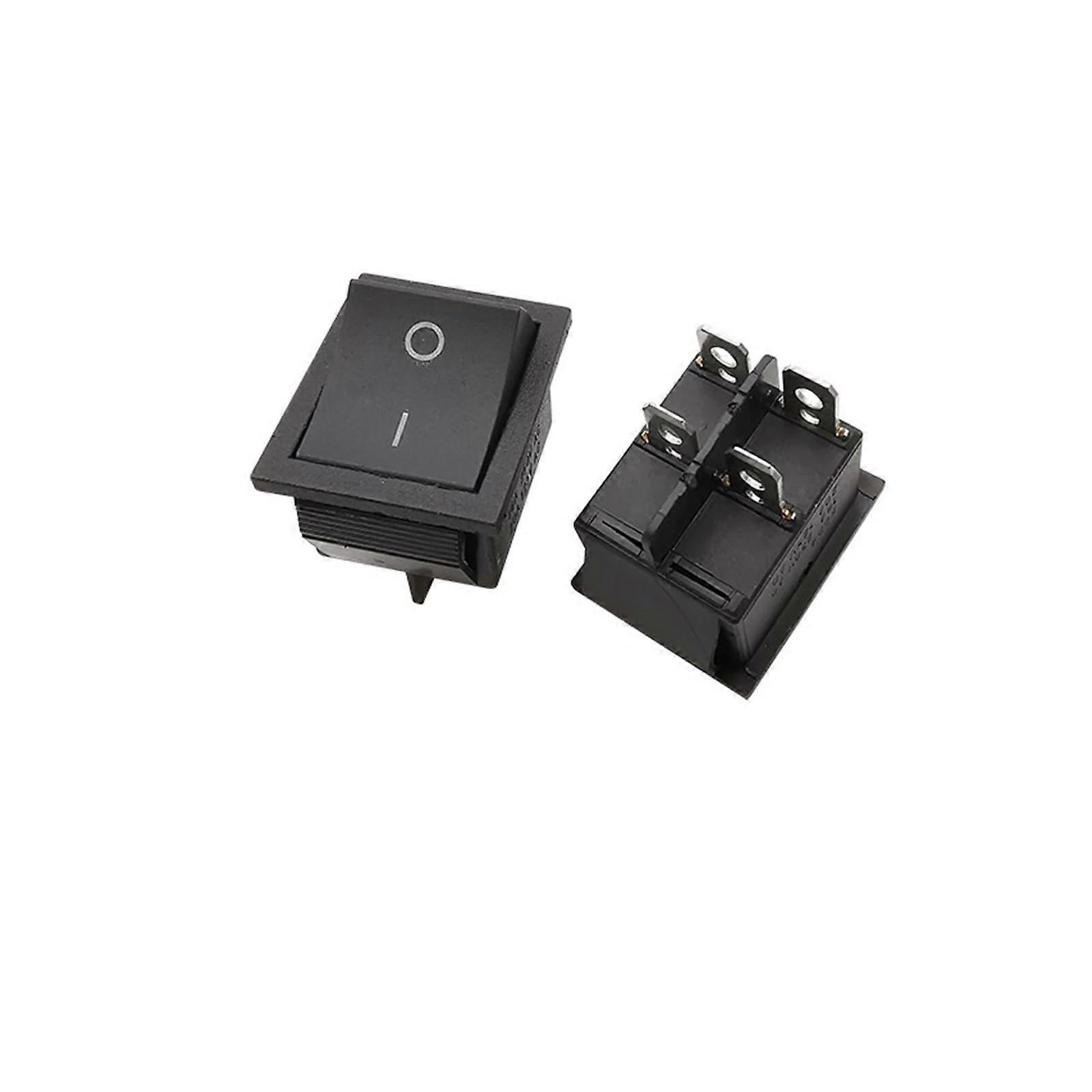 KCD4 25 x 31 mm Rocker Switch 4/6 Pin AC 16A 250V / 20A 125V Device Power Push Button Switches ON/Off SnapIn Boat Rocker Switch (A, One Size)