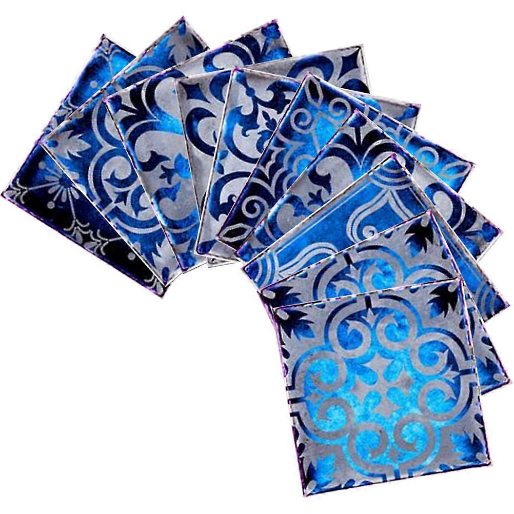 20pcs Retro Tile Stickers Self Adhesive Wall Decals for Bathroom & Home Decor – Removable, Easy Peel & Stick, Decorative Retro Patterns