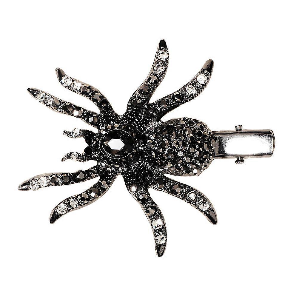 Fake Spider Hairpin Alloy Festive Accessory Daily Wear Black 6.5x5.5cm Simple and Fashionable Design 1Pack