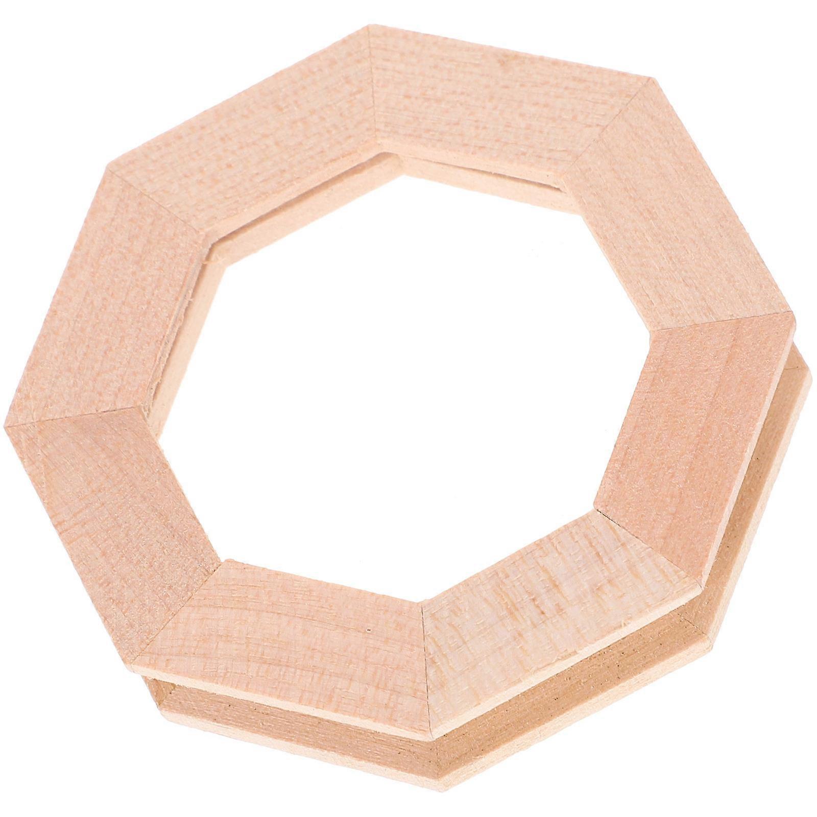 Khaki Miniature Wood Window Frame for Doll House Craft Decoration with Smooth Surface 2.5 inch