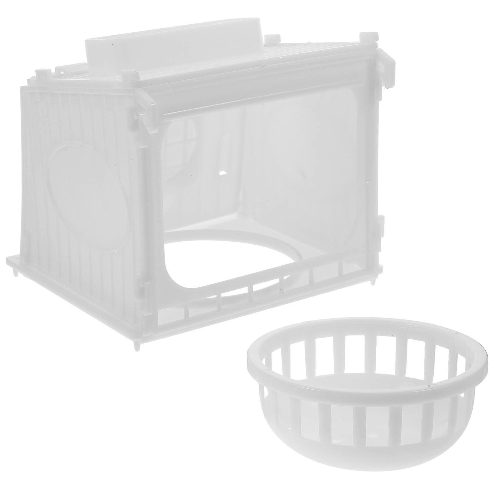 Plastic Bird Breeding Nest House for Parakeets and Love Birds Durable and Stable 1Set