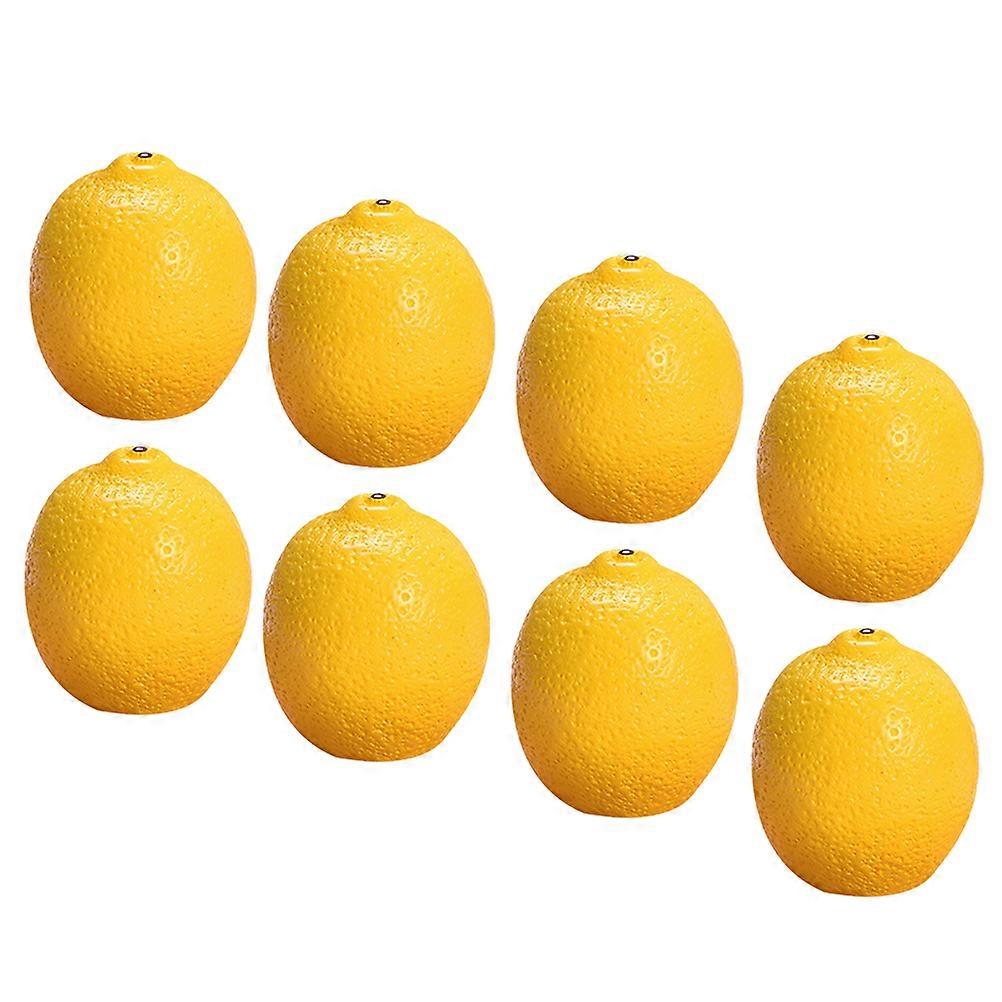 Mini Artificial Fruit Models Lemon Decoration For Party Decorations 8Pcs