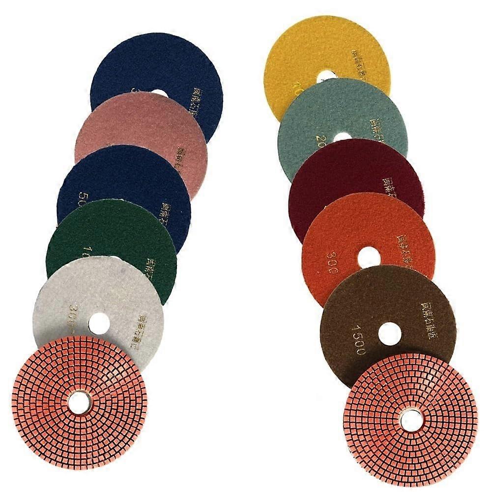 6 Inch 150 mm Diamond Polishing Pads for Granite Stone Concrete Marble Wet/Dry Grinding Wheel Flexible Color 2000