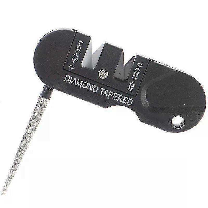 Portable Tungsten Ceramic Carbide Knife Whetstone Sharpener Sharpen Fish Hook Pocket Diamond Tool Camp Hike Outdoor