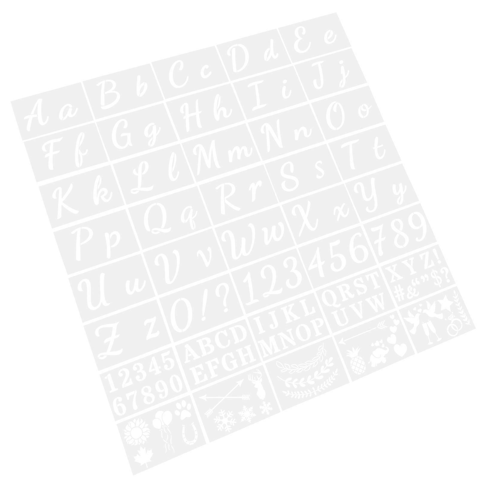 Delicate Letter Stencils Alphabet Letters Stencils Diy Activities Pet Material 40 Sheets