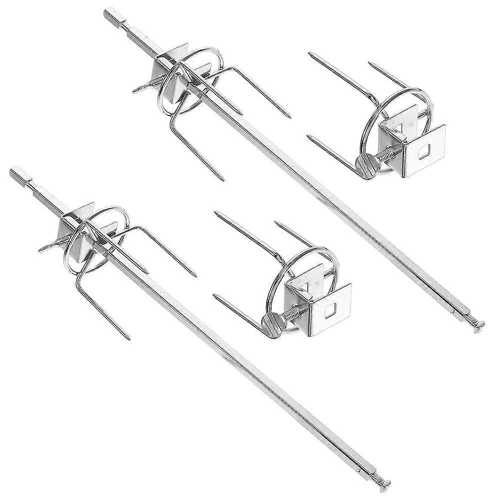 Stainless Steel Turkey Rack and Meat Forks for Cooking Rotisserie Chicken with Even Heating and Durable Build 2 Pack